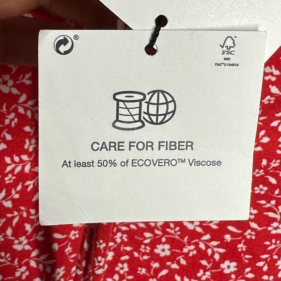 NWT ZARA Floral Print Corset Red Floral Adjustable Summer Top Size Medium - Picture 9 of 10